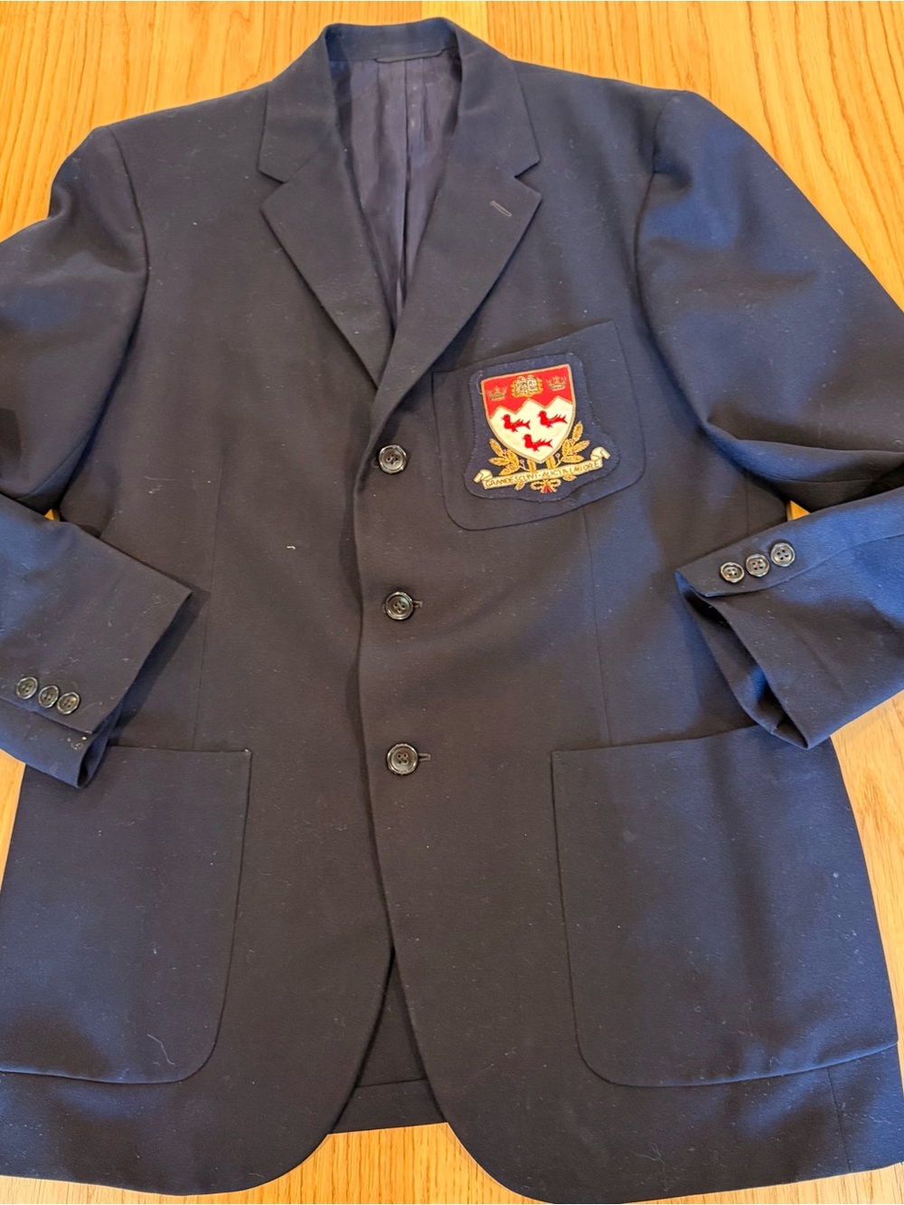 1965 McGill Wool University Blazer Hand Stitched Crest - Picture 3 of 9